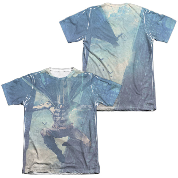 Batman - Skyscrapers (Front - Back Print) Adult Regular Fit Short Sleeve 65 - 35 Poly - Cotton