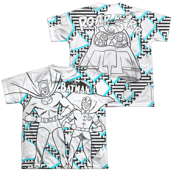 Batman - Gaudy Bat (Front - Back Print) Youth Short Sleeve 100% Poly