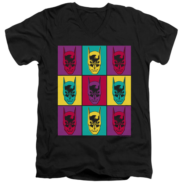 Batman - Warhol Batman Adult Slim Fit V Neck Cotton