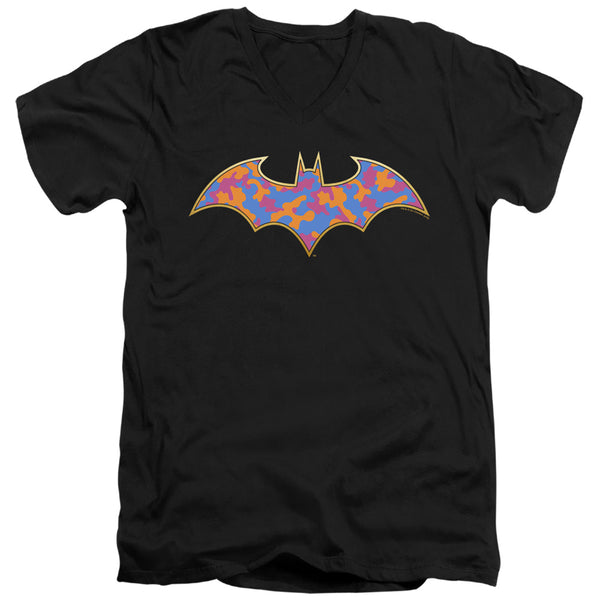 Batman - Gold Camo Adult Slim Fit V Neck Cotton