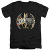 Batman - 80Th Shield Adult Slim Fit V Neck Cotton