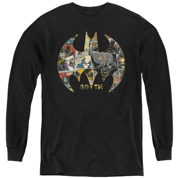 Batman - 80Th Shield L - S Youth