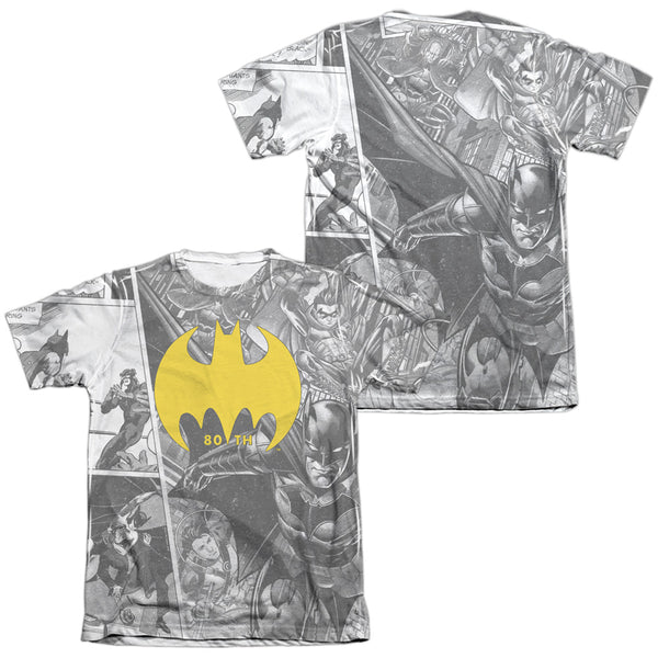 Batman - Collage (Front - Back Print) Adult Regular Fit Short Sleeve 65 - 35 Poly - Cotton