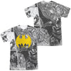 Batman - Collage (Front - Back Print) Adult Regular Fit Short Sleeve 100% Poly