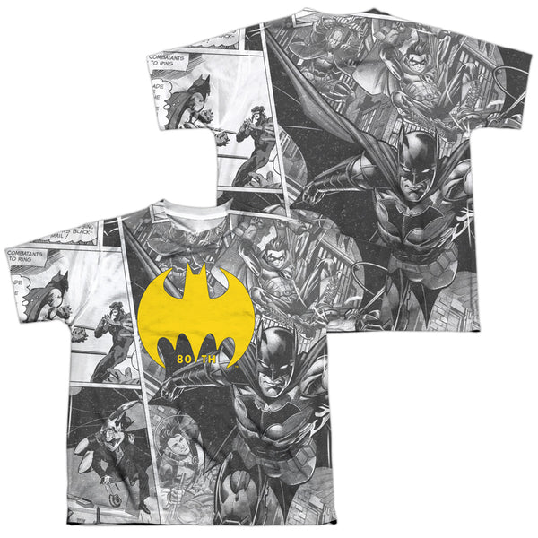 Batman - Collage (Front - Back Print) Youth Short Sleeve 100% Poly
