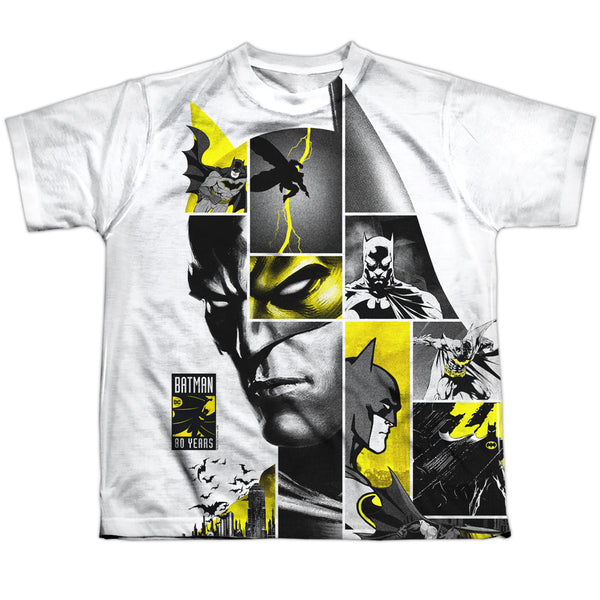 Batman - 80Th Panels Youth Short Sleeve 100% Poly