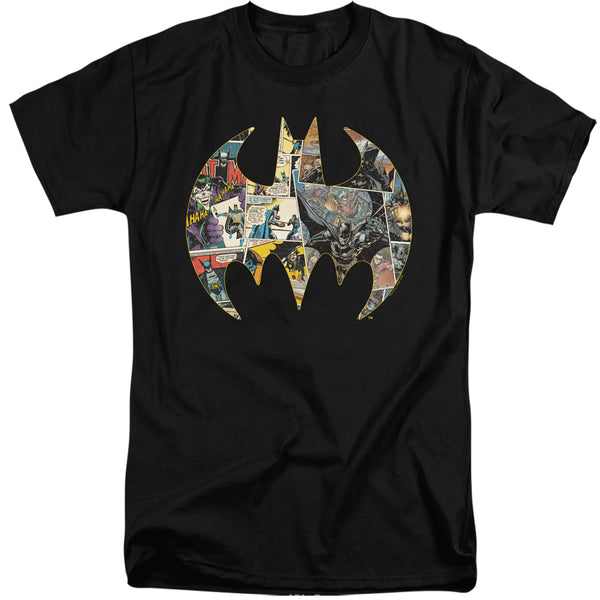 Batman - Collage Shield Adult Tall Fit Short Sleeve