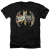 Batman - Collage Shield Adult Regular Fit Heather Short Sleeve