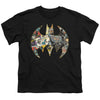 Batman - Collage Shield Youth Short Sleeve