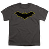 Batman - Batman Logo Yellow Outline Youth Short Sleeve