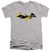 Batman - Batman Torn Gotham Logo Adult Slim Fit V Neck Cotton