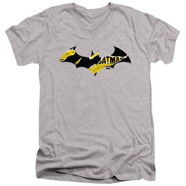 Batman - Batman Torn Gotham Logo Adult Slim Fit V Neck Cotton