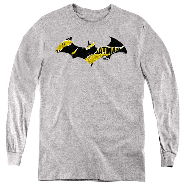 Batman - Batman Torn Gotham Logo L - S Youth
