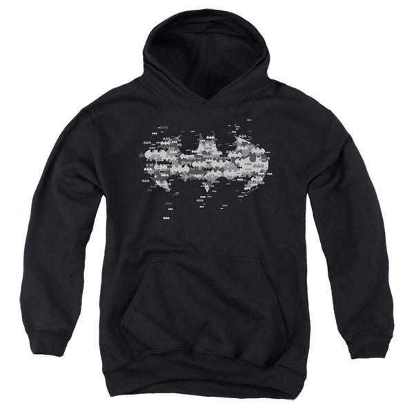 Batman - Multi Bat Logo Youth Hooded Sweatshirt