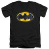 Batman - Batman Airbrush Logo Adult Slim Fit V Neck Cotton