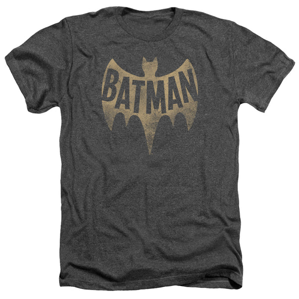 Batman Classic Tv - Vintage Logo Adult Regular Fit Heather Short Sleeve