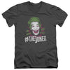 Batman Classic Tv - #Joker Adult Slim Fit V Neck Cotton