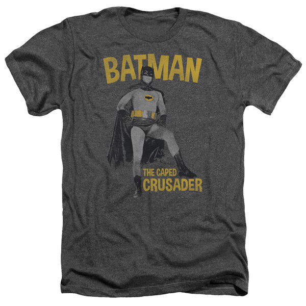 Batman Classic Tv - Caped Crusader Adult Regular Fit Heather Short Sleeve