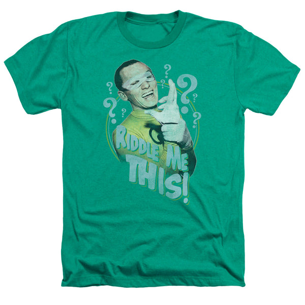 Batman Classic Tv - Riddle Me This Adult Regular Fit Heather Short Sleeve