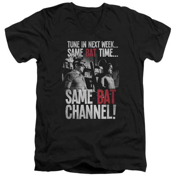 Batman Classic Tv - Bat Channel Adult Slim Fit V Neck Cotton