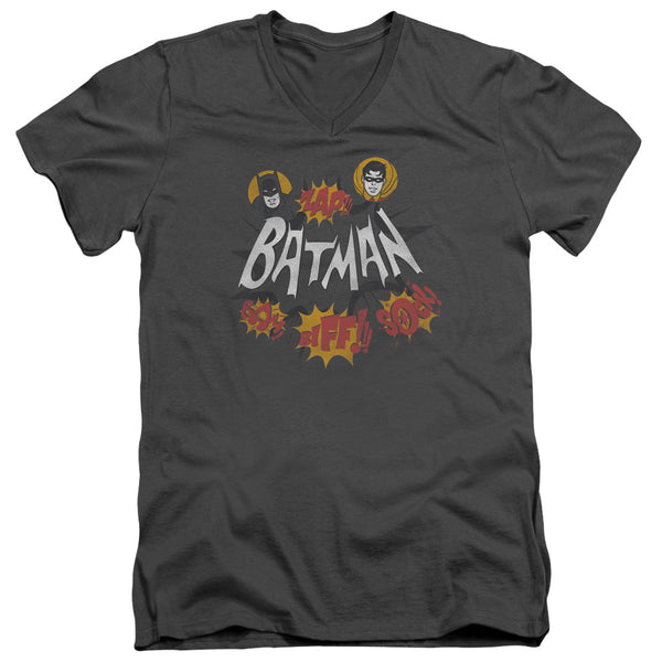 Batman Classic Tv - Sound Effects Adult Slim Fit V Neck Cotton
