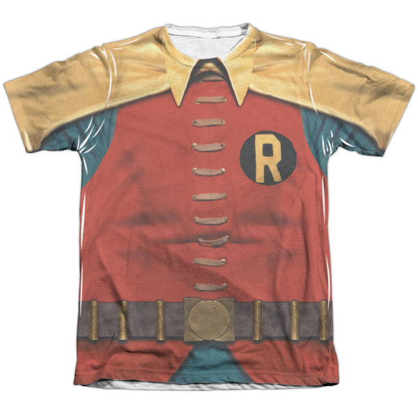 Batman Classic Tv - Robin Costume Adult Regular Fit Short Sleeve 65 - 35 Poly - Cotton