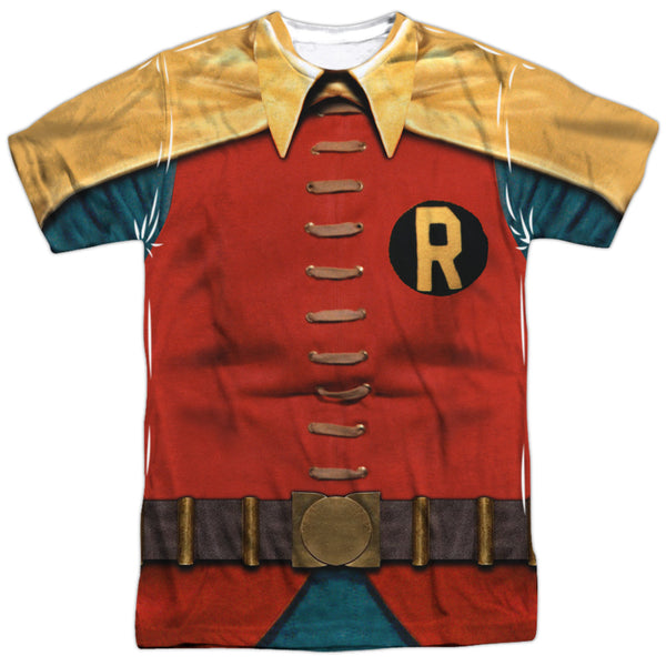 Batman Classic Tv - Robin Costume Adult Regular Fit Short Sleeve 100% Poly