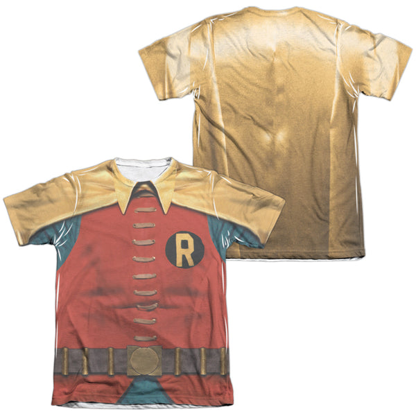 Batman Classic Tv - Robin Costume (Front - Back Print) Adult Regular Fit Short Sleeve 65 - 35 Poly - Cotton