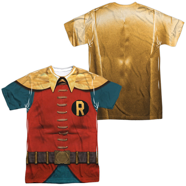 Batman Classic Tv - Robin Costume (Front - Back Print) Adult Regular Fit Short Sleeve 100% Poly