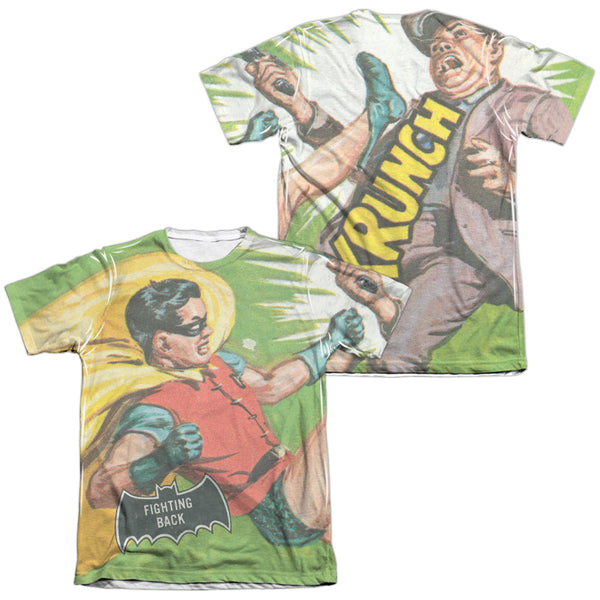 Batman Classic Tv - Fighting Back (Front - Back Print) Adult Regular Fit Short Sleeve 65 - 35 Poly - Cotton