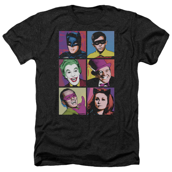 Batman Classic Tv - Pop Cast Adult Regular Fit Heather Short Sleeve