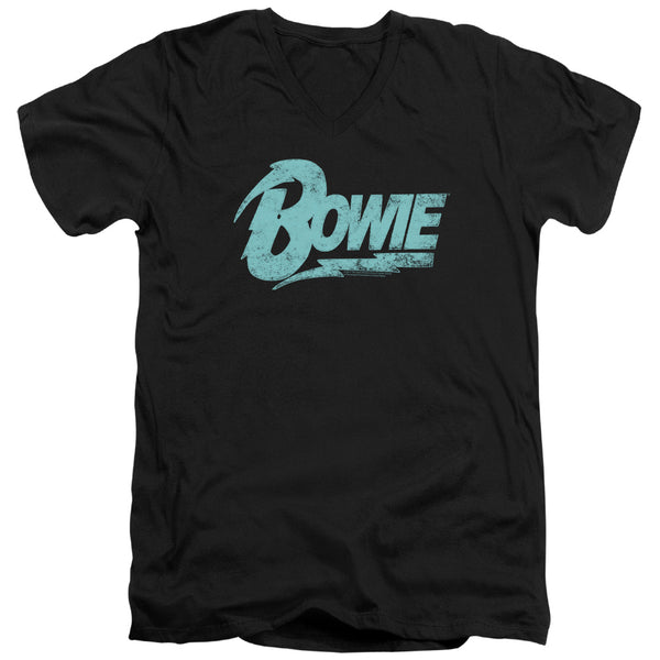David Bowie - Logo Adult Slim Fit V Neck Cotton
