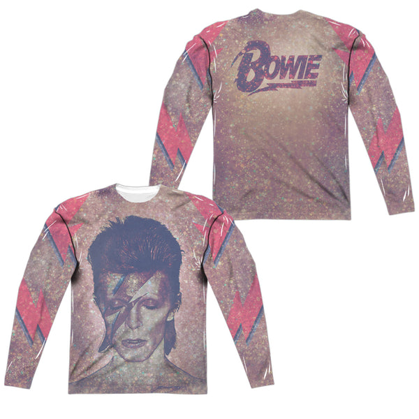 David Bowie - Glam (Front - Back Print) L - S Adult Poly Crew