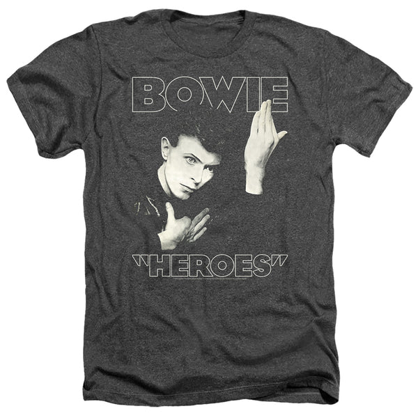 David Bowie - Heroes Cover Adult Regular Fit Heather Short Sleeve