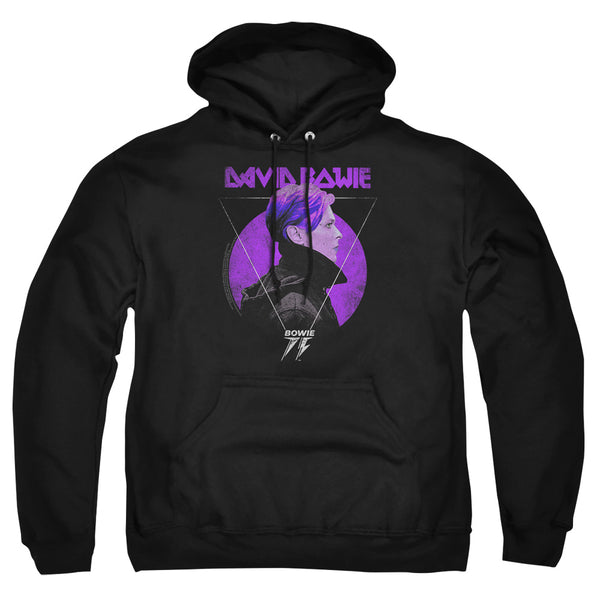 David Bowie - Side Profile 75 Logo Adult Pullover Hoodie