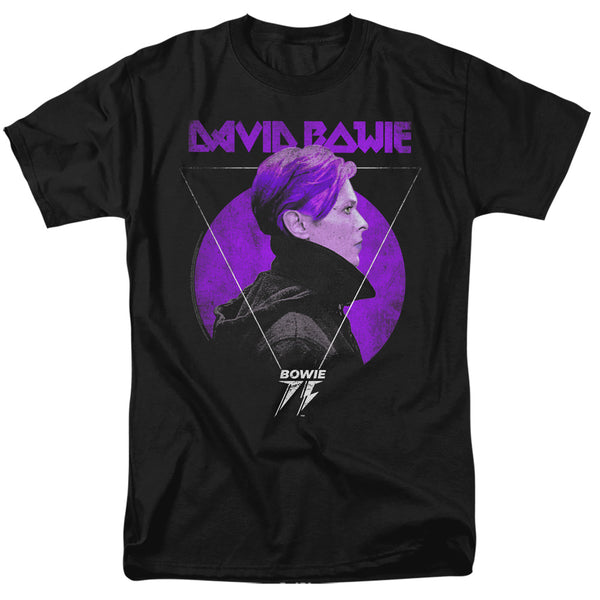 David Bowie - Side Profile 75 Logo Adult Regular Fit Short Sleeve