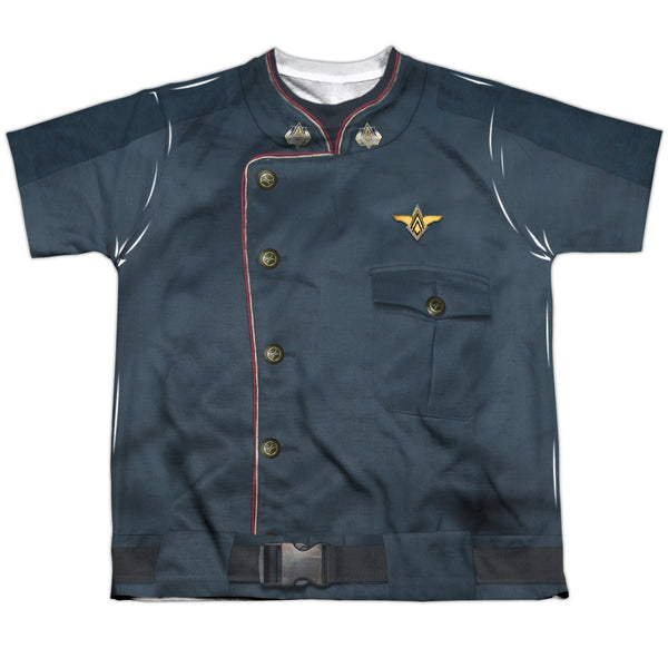 Battlestar Galactica - Duty Blue Youth Short Sleeve 100% Poly