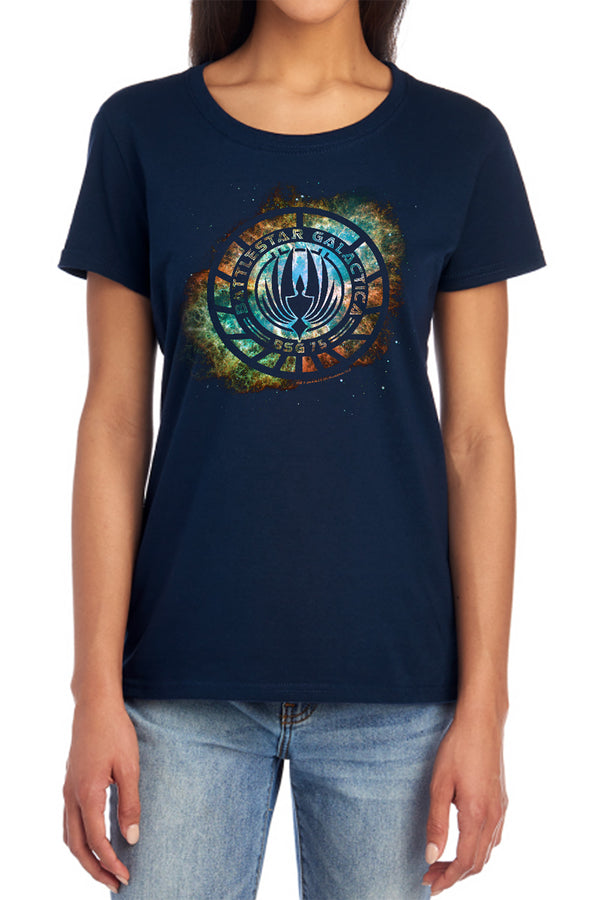 Battlestar Galactica (New) - Emblem Knock Out Women's Short Sleeve