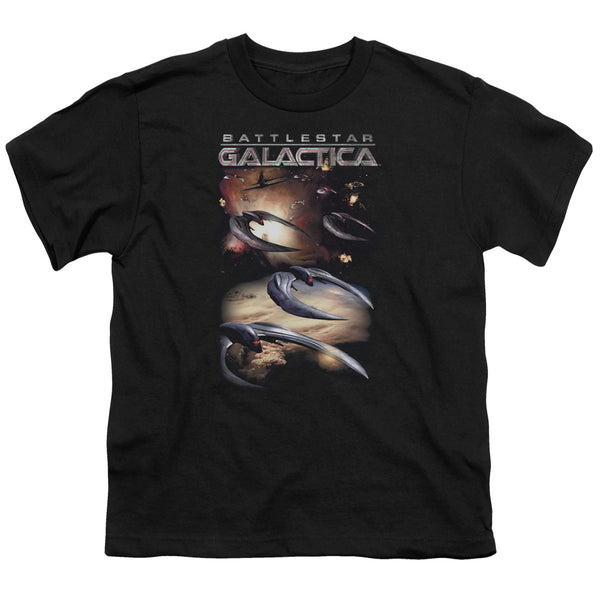 Battlestar Galactica (New) - When Cylons Attack Youth Short Sleeve