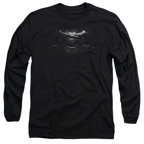 Batman V Superman - Bw Logo Adult Long Sleeve