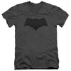 Batman V Superman - Batman Logo Adult Slim Fit V Neck Cotton