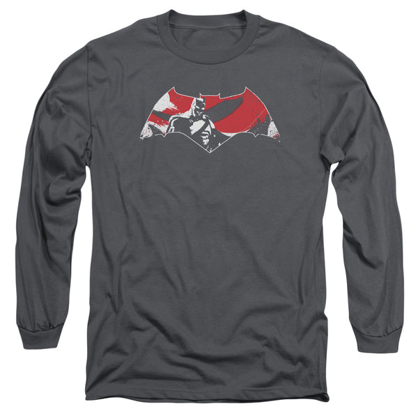 Batman V Superman - Armor Splatter Logo Adult Long Sleeve