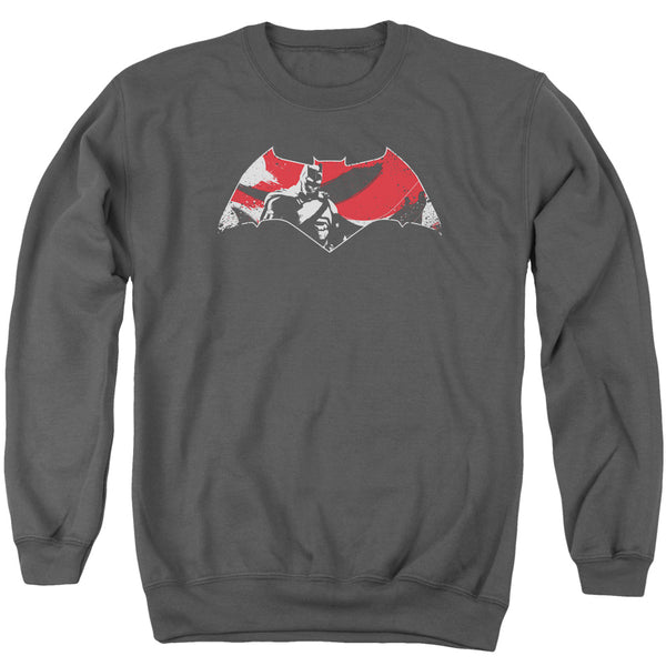 Batman V Superman - Armor Splatter Logo Adult Crewneck Sweatshirt