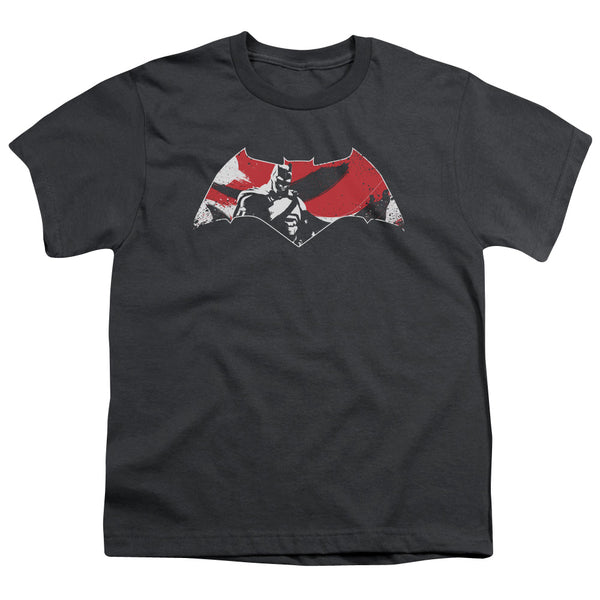 Batman V Superman - Armor Splatter Logo Youth Short Sleeve