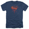 Batman V Superman - Tech Super Logo Adult Regular Fit Heather Short Sleeve