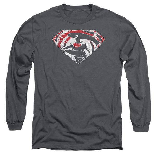 Batman V Superman - Super Splatter Logo Adult Long Sleeve