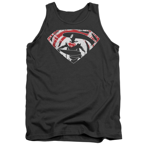 Batman V Superman - Super Splatter Logo Adult Tank Top