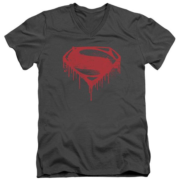 Batman V Superman - Splattered Adult Slim Fit V Neck Cotton
