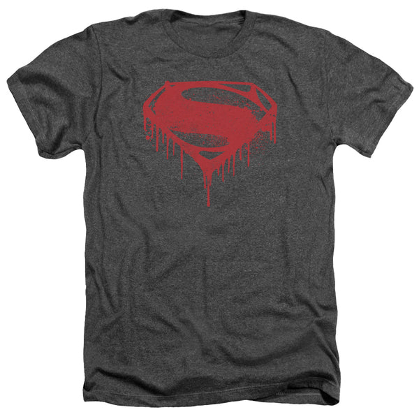 Batman V Superman - Splattered Adult Regular Fit Heather Short Sleeve