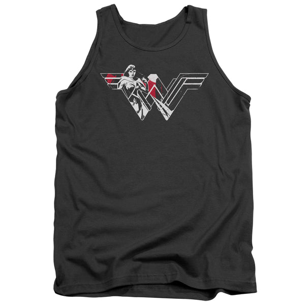 Batman V Superman - Wonder Splatter Logo Adult Tank Top